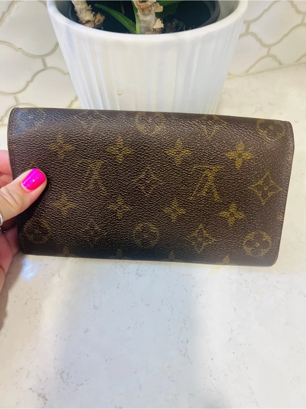 Authentic Louis Vuitton Monogram Porte Trésor International Long Wallet France